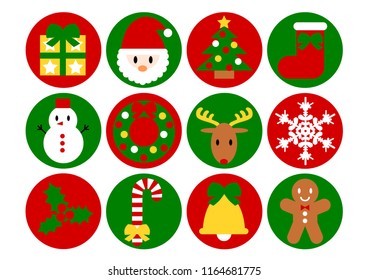 Christmas icons set