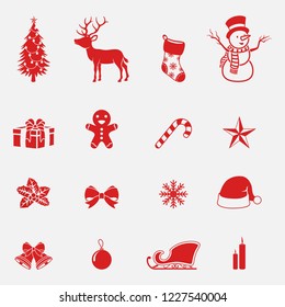 Christmas icons set