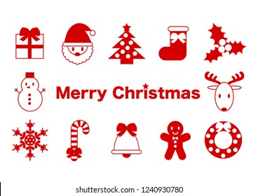 Christmas icons set
