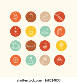 Christmas icons set