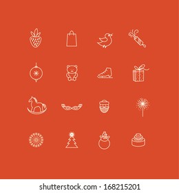 Christmas icons set