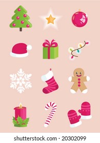 Christmas icons set