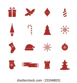 Christmas icons set 