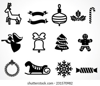 Christmas icons set