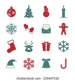 Christmas icons set.