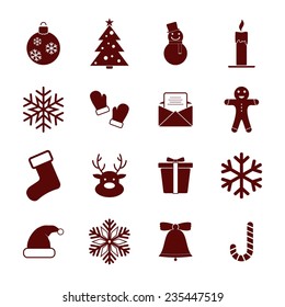 Christmas icons set.