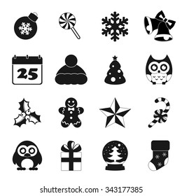 Christmas icons set