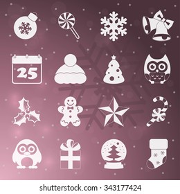 Christmas icons set