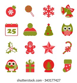 Christmas icons set