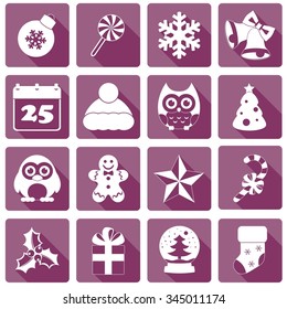 Christmas icons set