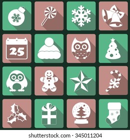 Christmas icons set