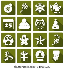 Christmas icons set