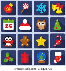 Christmas icons set