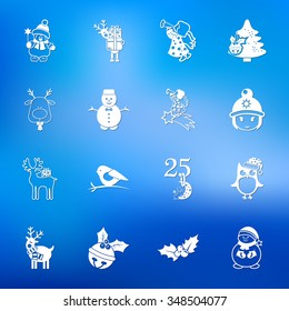 Christmas icons set. 