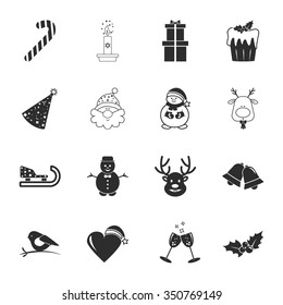 Christmas icons set. 