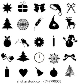Christmas icons set