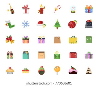 Christmas icons set