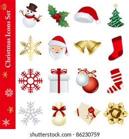 Christmas icons set