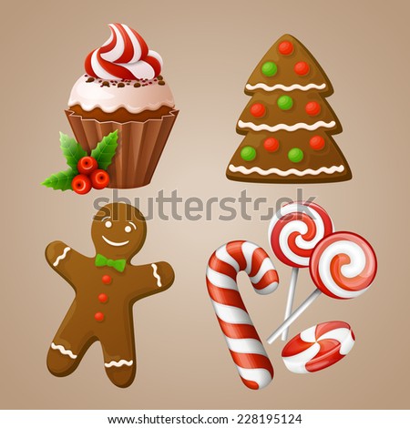 Christmas tree with muffin tree decorations