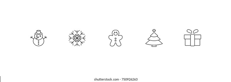Christmas Icons. Christmas set of icons and elements.