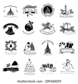 Christmas Icons Set - Isolated On White Background - Vector Illustration, Graphic Design Editable For Your Design