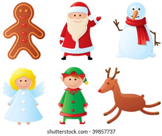 Christmas icons set. Part 3 (characters)