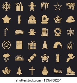 Christmas icons set. Simple style of 36 christmas vector icons for web for any design