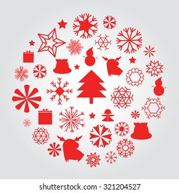 Christmas icons set Vector