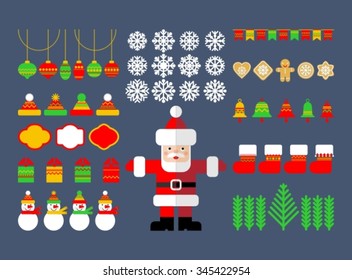 christmas Icons set, vector