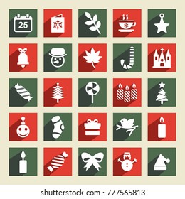 Christmas icons set vector