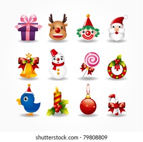 christmas icons set. Vector