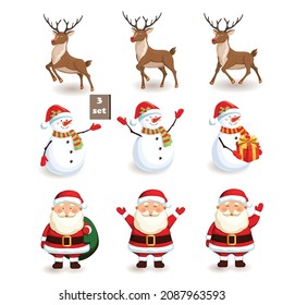 Christmas icons set vector graphics