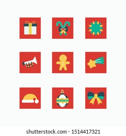 Christmas Icons set,flat design vector-illustration