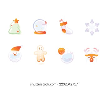 Christmas Icons stickers logo illustrations