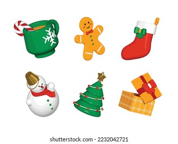 Christmas Icons stickers logo illustrations
