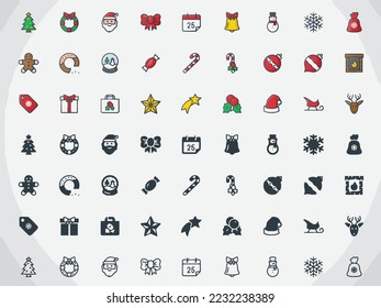 Christmas Icons stickers logo illustrations