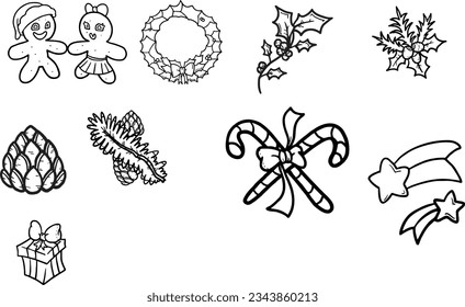 Christmas Icons. Sweet Candy Icon. Pine Icon. Cookies Icon