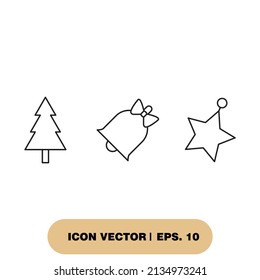 Christmas  icons  symbol vector elements for infographic web