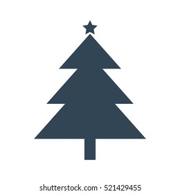 Christmas icons tree. Vector image. Flat.