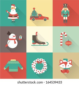 Christmas icons vector