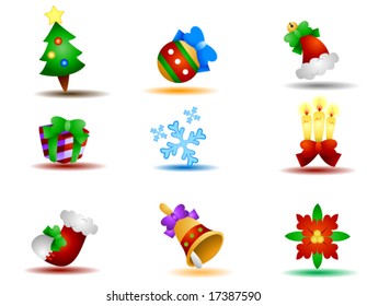 Iconos de Navidad - Vector