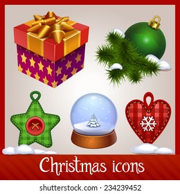 Christmas icons - vector