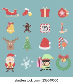 Christmas icons vector