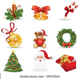 christmas icons. Vector