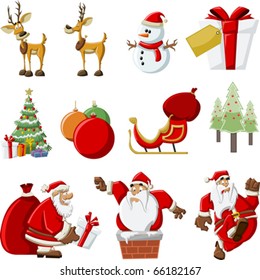 Christmas icons. Vector