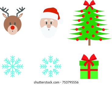 Christmas icons vector