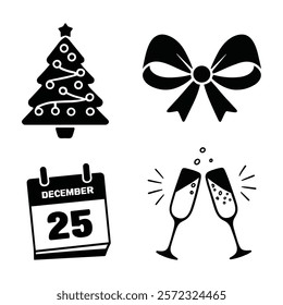 christmas icons vector. christmas icon 