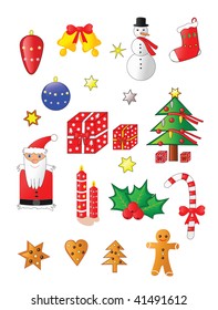 Christmas icons - vector illustration.