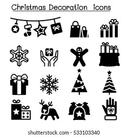 Christmas icons Vector illustration