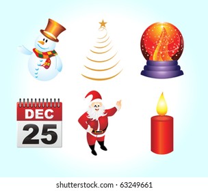 christmas icons vector illustration